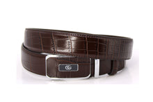 Cargar imagen en el visor de la galería, Plain Belt-  Genuine Cow Leather Belt Crocodile Pattern CG Cougar Alligator H Line Z #1