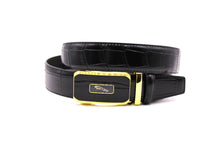 Cargar imagen en el visor de la galería, Plain Belt-  Genuine Cow Leather Belt Crocodile Pattern CG Cougar Alligator H Line Z #1