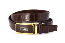 Cargar imagen en el visor de la galería, Plain Belt-  Genuine Cow Leather Belt Crocodile Pattern CG Cougar Alligator H Line Z #1