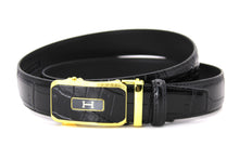 Cargar imagen en el visor de la galería, Plain Belt-  Genuine Cow Leather Belt Crocodile Pattern CG Cougar Alligator H Line Z #2
