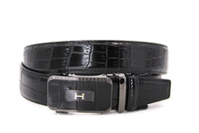 Cargar imagen en el visor de la galería, Plain Belt-  Genuine Cow Leather Belt Crocodile Pattern CG Cougar Alligator H Line Z #2