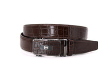 Cargar imagen en el visor de la galería, Plain Belt-  Genuine Cow Leather Belt Crocodile Pattern CG Cougar Alligator H Line Z #2