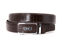 Cargar imagen en el visor de la galería, Plain Belt-  Genuine Cow Leather Belt Crocodile Pattern CG Cougar Alligator H Line Z #2