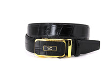 Cargar imagen en el visor de la galería, Plain Belt-  Genuine Cow Leather Belt Crocodile Pattern CG Cougar Alligator H Line Z #2
