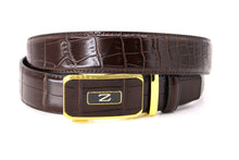 Cargar imagen en el visor de la galería, Plain Belt-  Genuine Cow Leather Belt Crocodile Pattern CG Cougar Alligator H Line Z #2