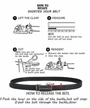 Cargar imagen en el visor de la galería, Plain Belt-  Genuine Cow Leather Belt Crocodile Pattern CG Cougar Alligator H Line Z #2