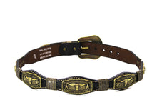 Load image into Gallery viewer, Concho Belt- #G608 Bronze Gold Western Concho Belt