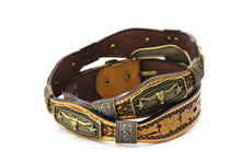Load image into Gallery viewer, Concho Belt- #G608 Bronze Gold Western Concho Belt