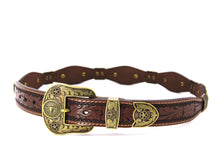 Load image into Gallery viewer, Concho Belt- #G608 Bronze Gold Western Concho Belt