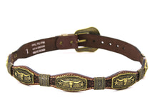 Load image into Gallery viewer, Concho Belt- #G608 Bronze Gold Western Concho Belt