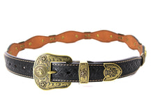 Load image into Gallery viewer, Concho Belt- #G608 Bronze Gold Western Concho Belt