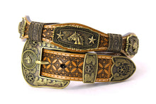 Load image into Gallery viewer, Concho Belt- #G608 Bronze Gold Western Concho Belt