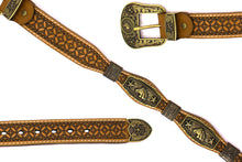 Load image into Gallery viewer, Concho Belt- #G608 Bronze Gold Western Concho Belt