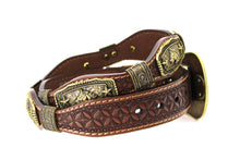 Load image into Gallery viewer, Concho Belt- #G608 Bronze Gold Western Concho Belt
