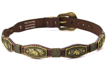 Load image into Gallery viewer, Concho Belt- #G608 Bronze Gold Western Concho Belt