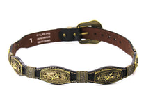 Load image into Gallery viewer, Concho Belt- #G608 Bronze Gold Western Concho Belt