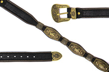 Load image into Gallery viewer, Concho Belt- #G608 Bronze Gold Western Concho Belt