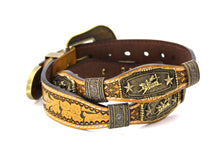 Load image into Gallery viewer, Concho Belt- #G608 Bronze Gold Western Concho Belt
