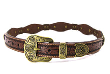 Load image into Gallery viewer, Concho Belt- #G608 Bronze Gold Western Concho Belt