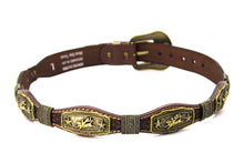 Load image into Gallery viewer, Concho Belt- #G608 Bronze Gold Western Concho Belt