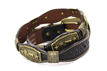 Load image into Gallery viewer, Concho Belt- #G608 Bronze Gold Western Concho Belt