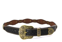 Load image into Gallery viewer, Concho Belt- #G608 Bronze Gold Western Concho Belt