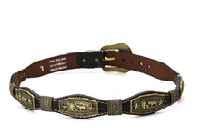 Load image into Gallery viewer, Concho Belt- #G608 Bronze Gold Western Concho Belt
