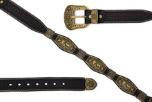 Load image into Gallery viewer, Concho Belt- #G608 Bronze Gold Western Concho Belt
