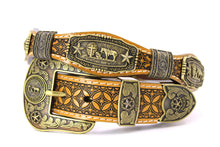 Load image into Gallery viewer, Concho Belt- #G608 Bronze Gold Western Concho Belt