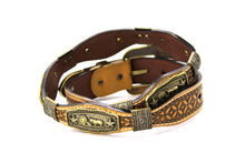 Load image into Gallery viewer, Concho Belt- #G608 Bronze Gold Western Concho Belt