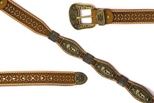 Load image into Gallery viewer, Concho Belt- #G608 Bronze Gold Western Concho Belt