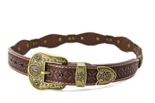Load image into Gallery viewer, Concho Belt- #G608 Bronze Gold Western Concho Belt
