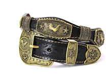 Load image into Gallery viewer, Concho Belt- #G608 Bronze Gold Western Concho Belt