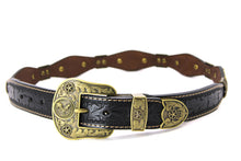 Load image into Gallery viewer, Concho Belt- #G608 Bronze Gold Western Concho Belt