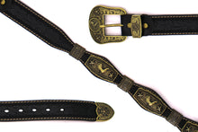 Load image into Gallery viewer, Concho Belt- #G608 Bronze Gold Western Concho Belt