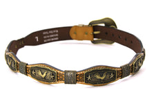 Load image into Gallery viewer, Concho Belt- #G608 Bronze Gold Western Concho Belt