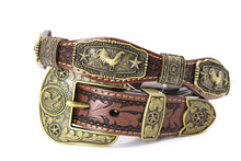 Load image into Gallery viewer, Concho Belt- #G608 Bronze Gold Western Concho Belt