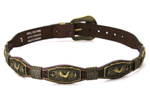 Load image into Gallery viewer, Concho Belt- #G608 Bronze Gold Western Concho Belt