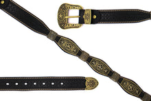 Load image into Gallery viewer, Concho Belt- #G608 Bronze Gold Western Concho Belt