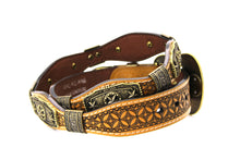 Load image into Gallery viewer, Concho Belt- #G608 Bronze Gold Western Concho Belt