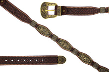 Load image into Gallery viewer, Concho Belt- #G608 Bronze Gold Western Concho Belt