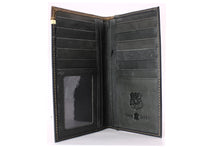 Load image into Gallery viewer, Long Wallet- #686 Hollow Out Design BK BR Off White Turquoise Wallet