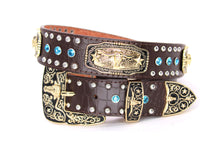 Load image into Gallery viewer, Concho Belt- #N02 Concho with Acrylic Stone -1