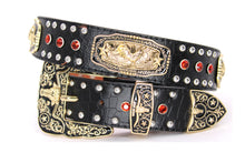 Load image into Gallery viewer, Concho Belt- #N02 Concho with Acrylic Stone -2