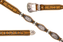 Load image into Gallery viewer, Concho Belt- #S608 Silver Western Concho Belt