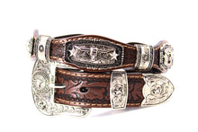Load image into Gallery viewer, Concho Belt- #S608 Silver Western Concho Belt