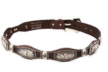 Load image into Gallery viewer, Concho Belt- #S608 Silver Western Concho Belt