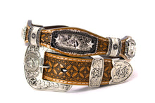 Load image into Gallery viewer, Concho Belt- #S608 Silver Western Concho Belt