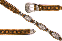 Load image into Gallery viewer, Concho Belt- #S608 Silver Western Concho Belt