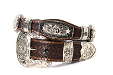 Load image into Gallery viewer, Concho Belt- #S608 Silver Western Concho Belt
